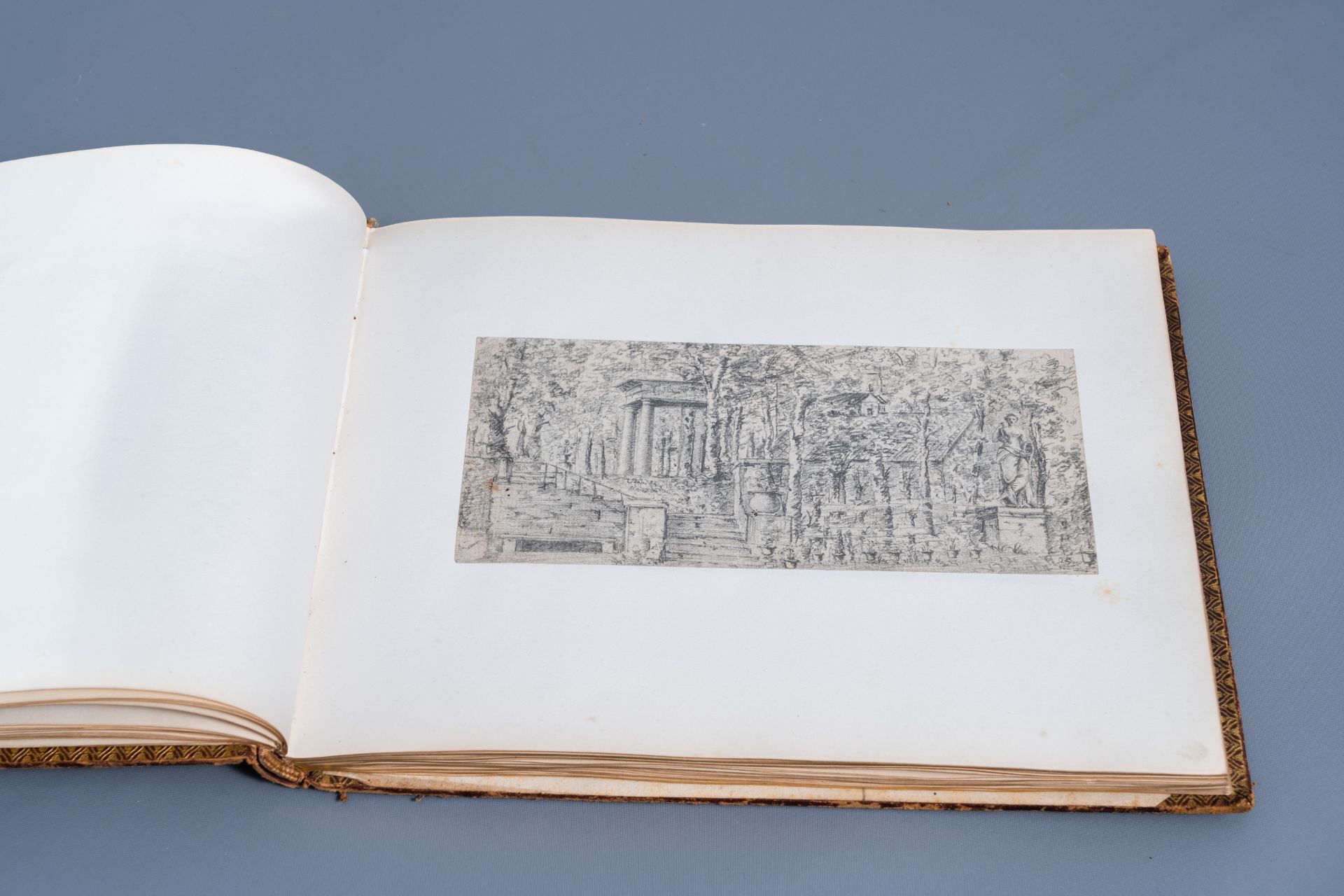An album amicorum with monogram F.G. with various drawings, etchings and engravings, dated 1842 - Bild 6 aus 15