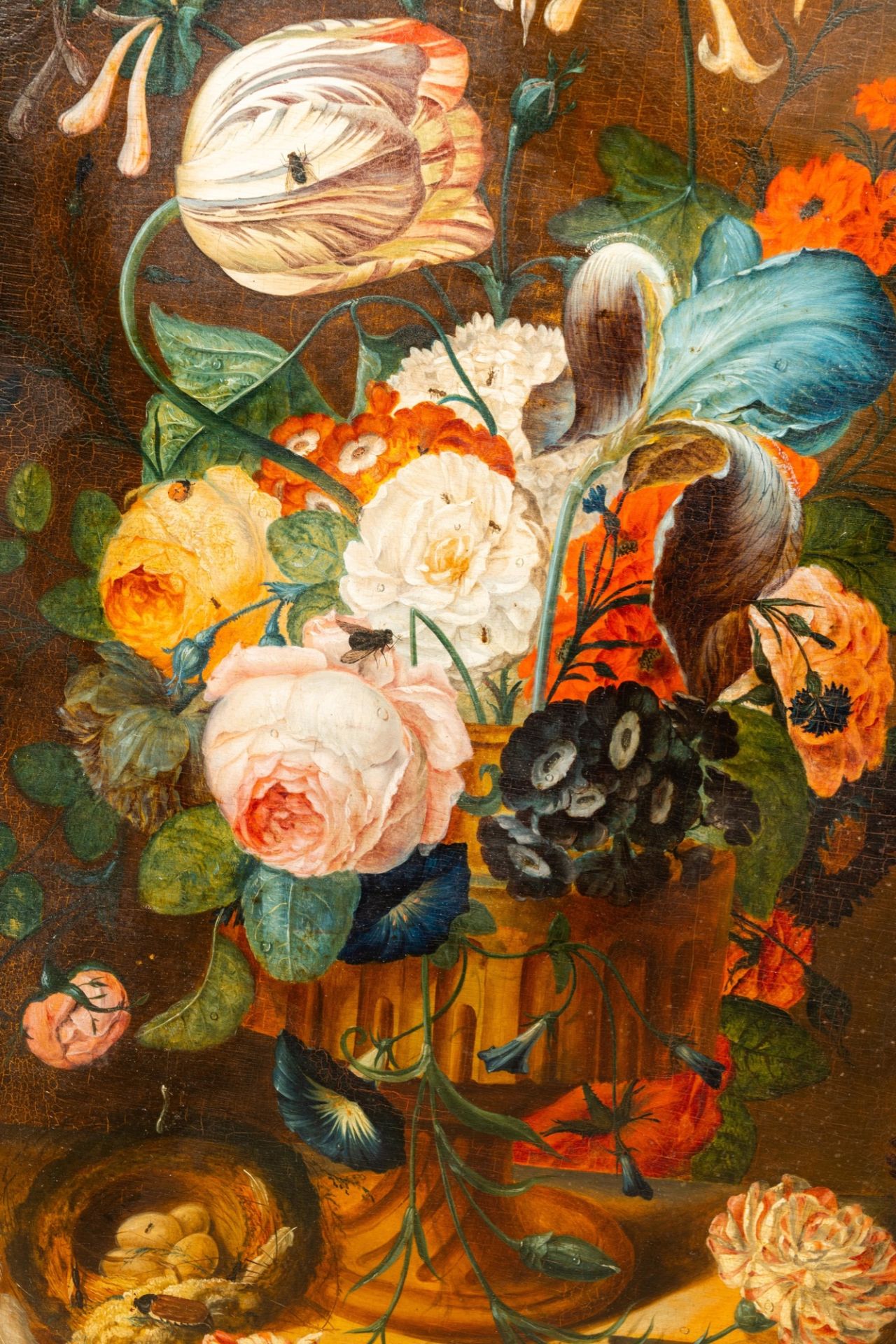 J. Niels (J.R. Niels, second half of the 18th C.): Still life of flowers, oil on panel, dated 1797 - Image 5 of 6