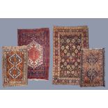 Four various Oriental rugs, wool on cotton, 20th C.