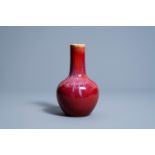 A Chinese flambŽ-glazed bottle vase, 19th/20th C.