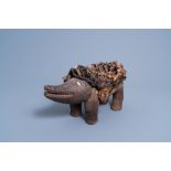 A 'Nkisi N'Kondi' figure of a dog, mixed media, Yombe, Congo, 20th C.