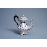 A French Historicism silver coffee pot and cover, 925/000, Paris, maker's mark Martial Fray, third q