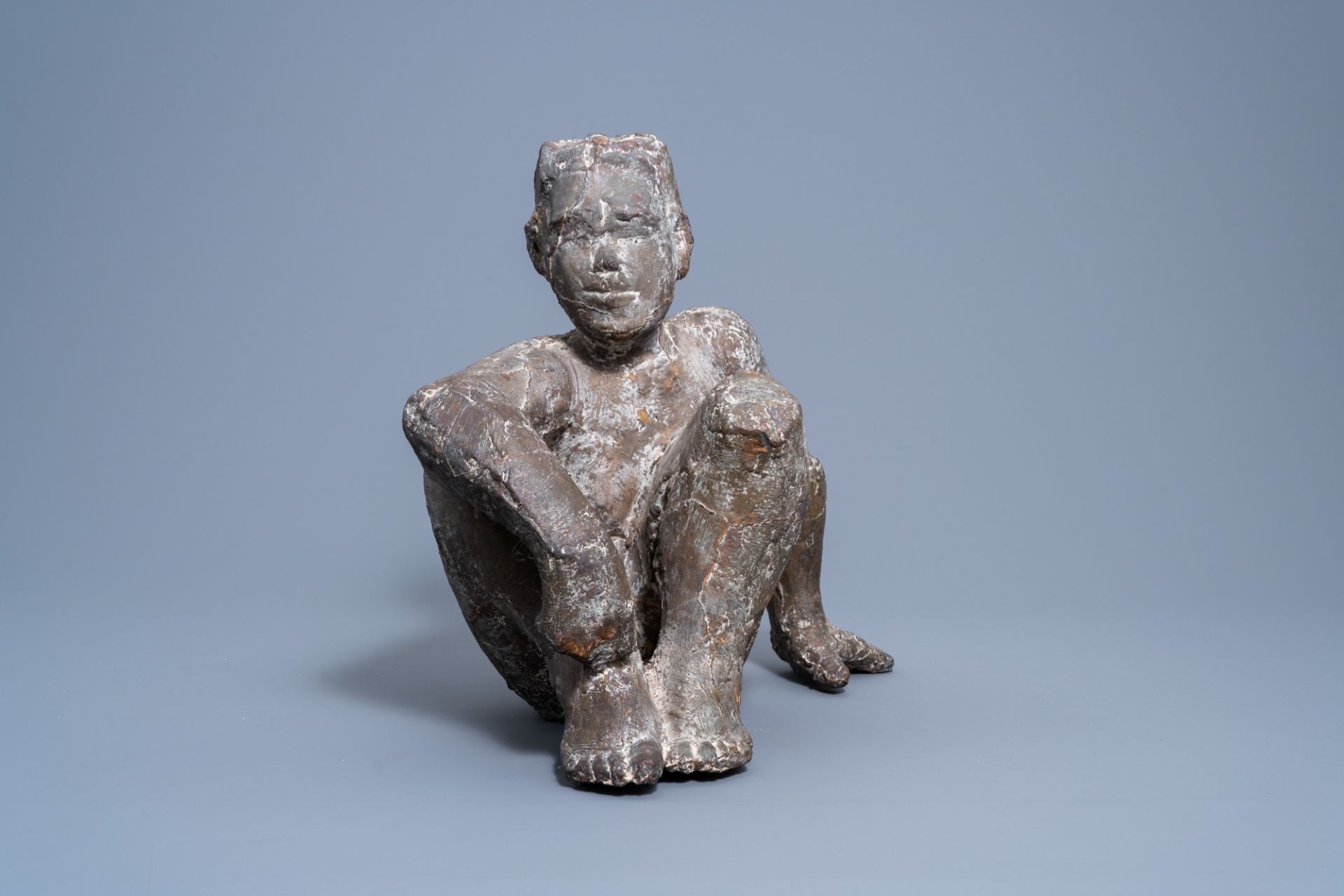 Henk Visser (1956): Seated figure, bronze on a bluestone base, ed. 1/6 - Image 10 of 15