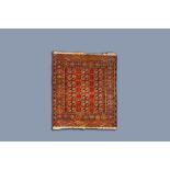 A Turkmen Tekke rug, wool on cotton, 19th C.