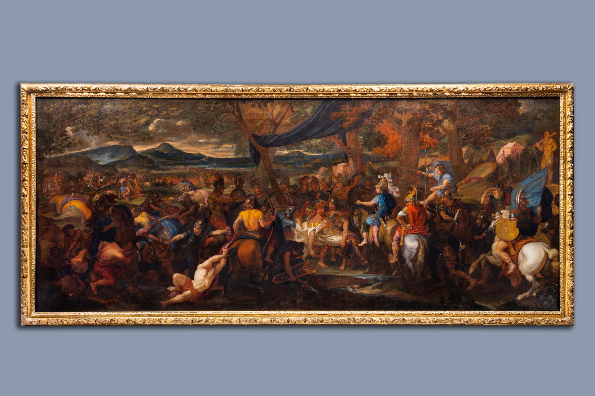 French school, workshop of Charles le Brun (1619-1690): Alexander and Poros in the Battle of Hydaspe - Image 2 of 24