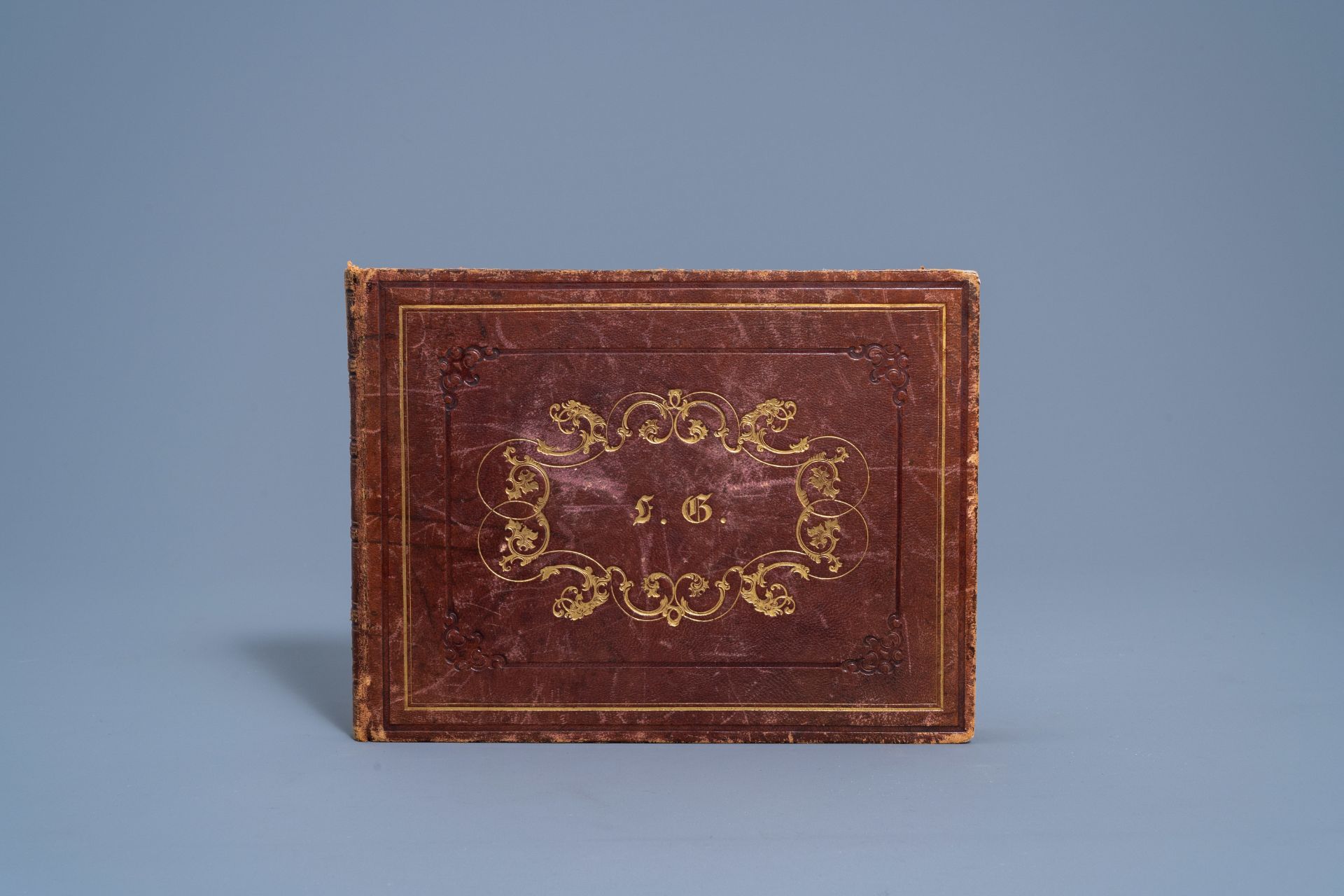 An album amicorum with monogram F.G. with various drawings, etchings and engravings, dated 1842 - Bild 2 aus 15