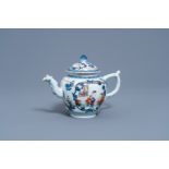 A Chinese famille rose 'Mandarin' teapot and cover, Qianlong