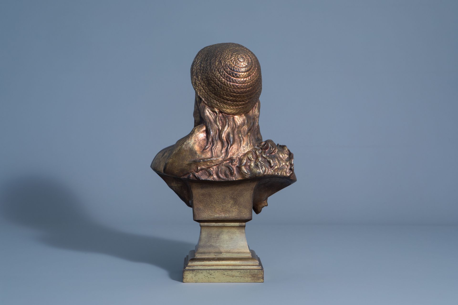 Henry Etienne Dumaige (1830-1888): 'Daphnis', patinated bronze - Image 4 of 9