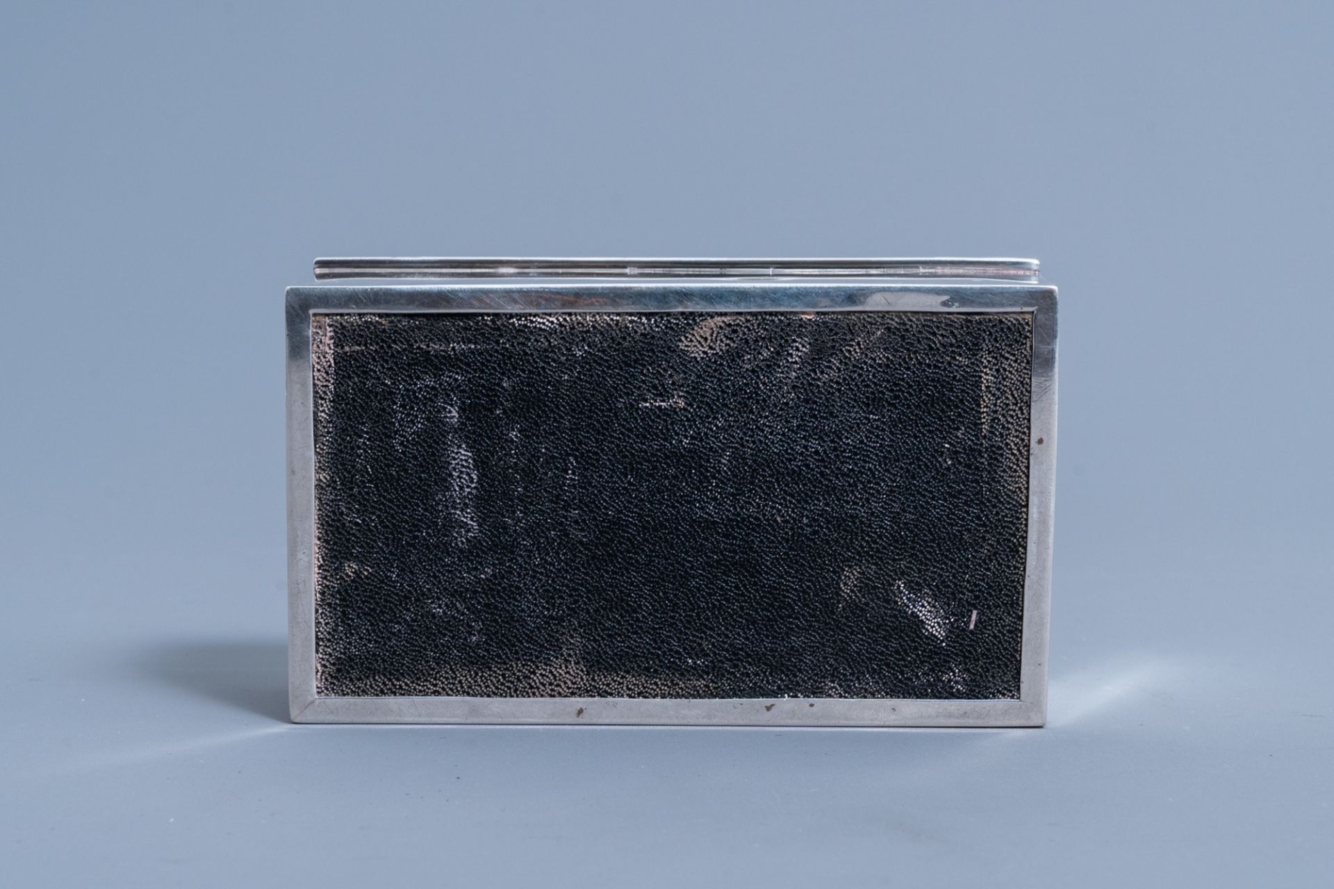 An English silver box and cover with monogram R.M.S. (Sutherland), Birmingham, maker's mark C.B., 92 - Image 12 of 12