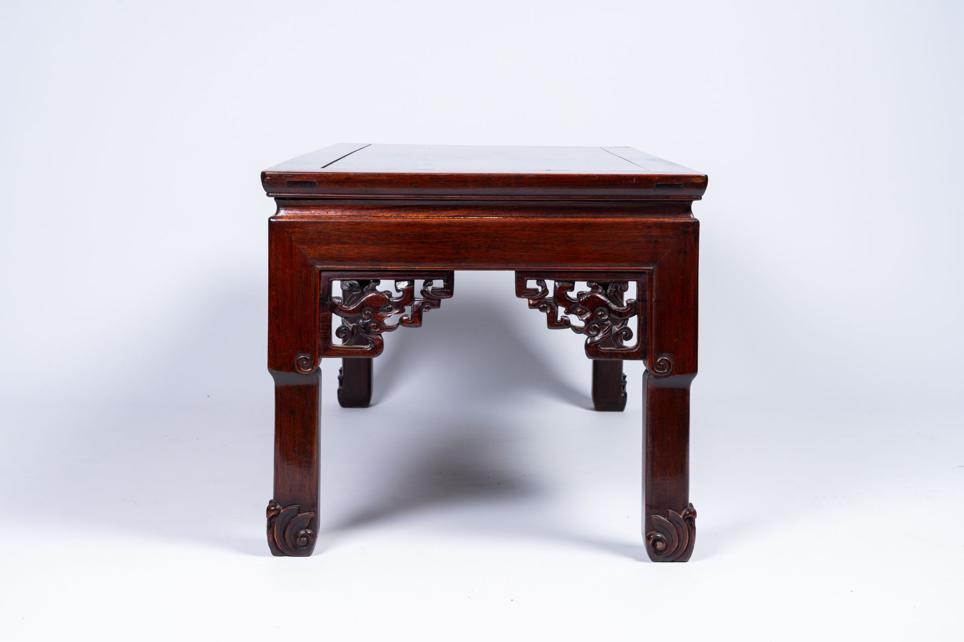 Three Chinese wood display stands and tables, 20th C. - Image 5 of 14