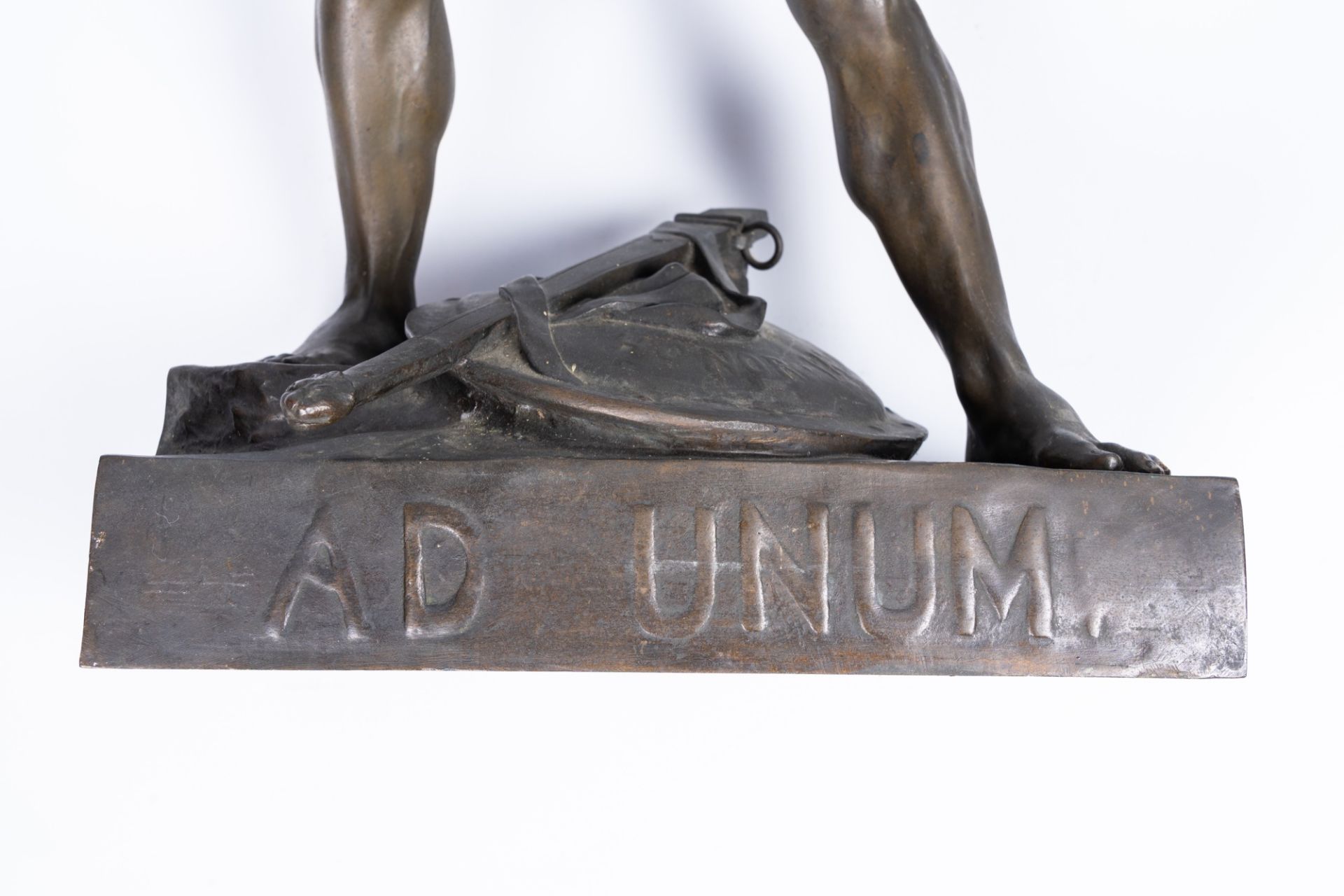 Emile Louis Picault (1833-1915): 'Ad Unum' (Honor Patria), patinated bronze - Image 7 of 10