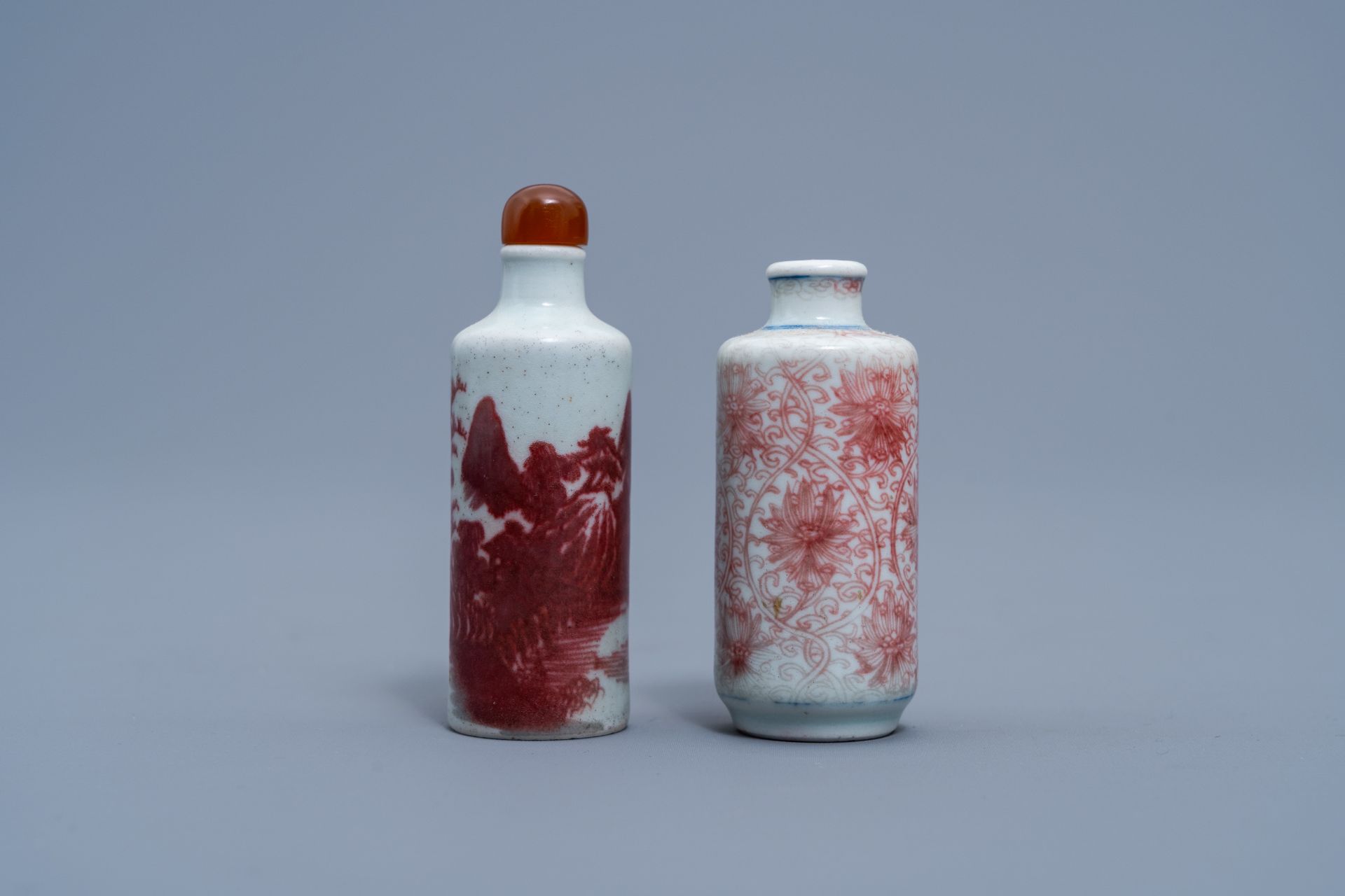 Two Chinese copper red snuff bottles, 19th/20th C. - Image 4 of 6