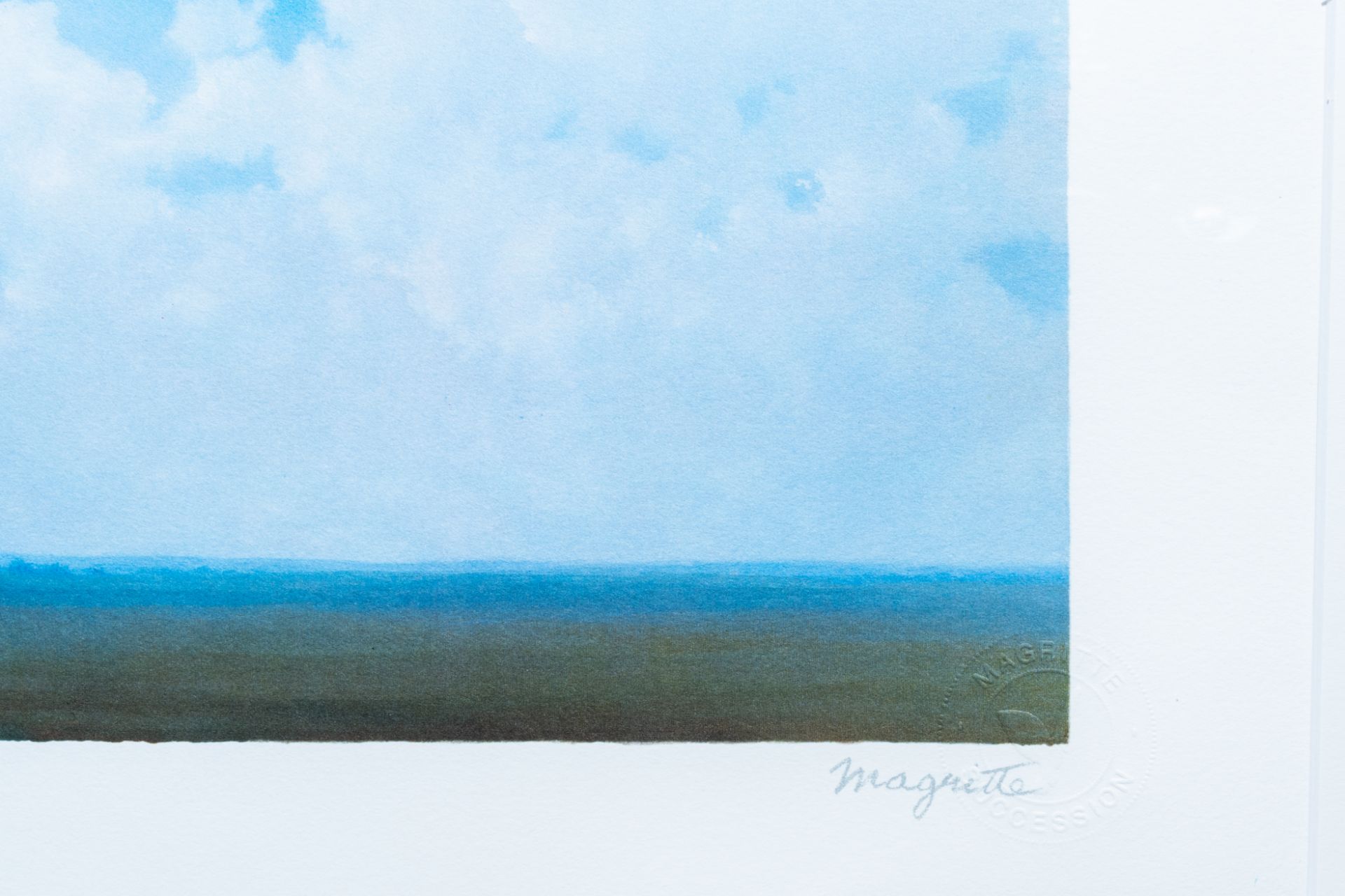 RenŽ Magritte (1898-1967, after): 'La reconnaissance infinie', lithograph in colours, ed. 84/275, da - Image 4 of 6