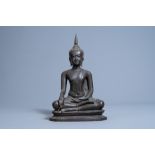 A bronze figure of Buddha, Laos, 19th/20th C.