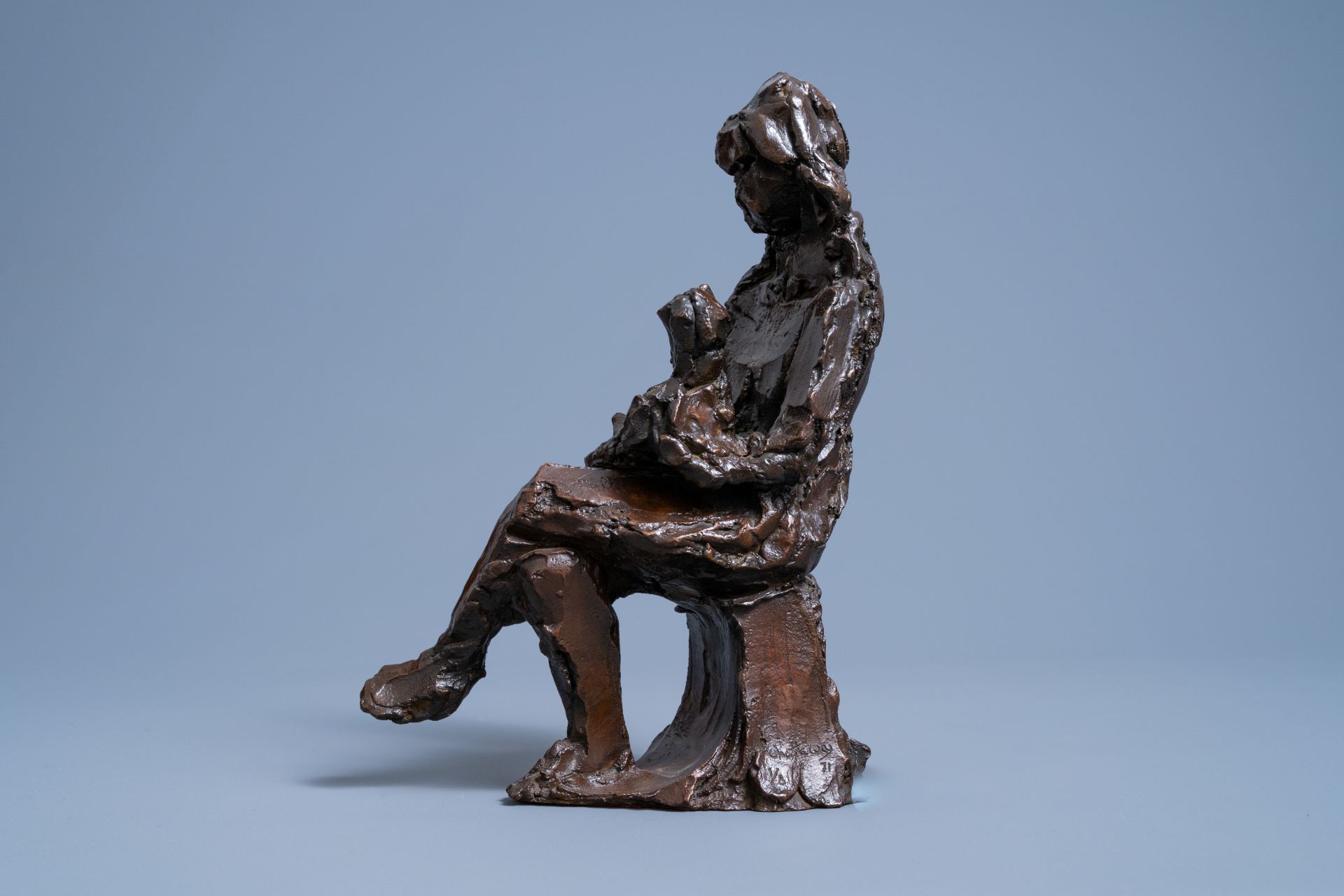 William Chattaway (1927-2019): Mother and child, brown patinated bronze, ed. 1/8, dated (19)71 - Image 5 of 11