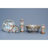 A varied collection of Chinese Canton famille rose porcelain, 19th C.