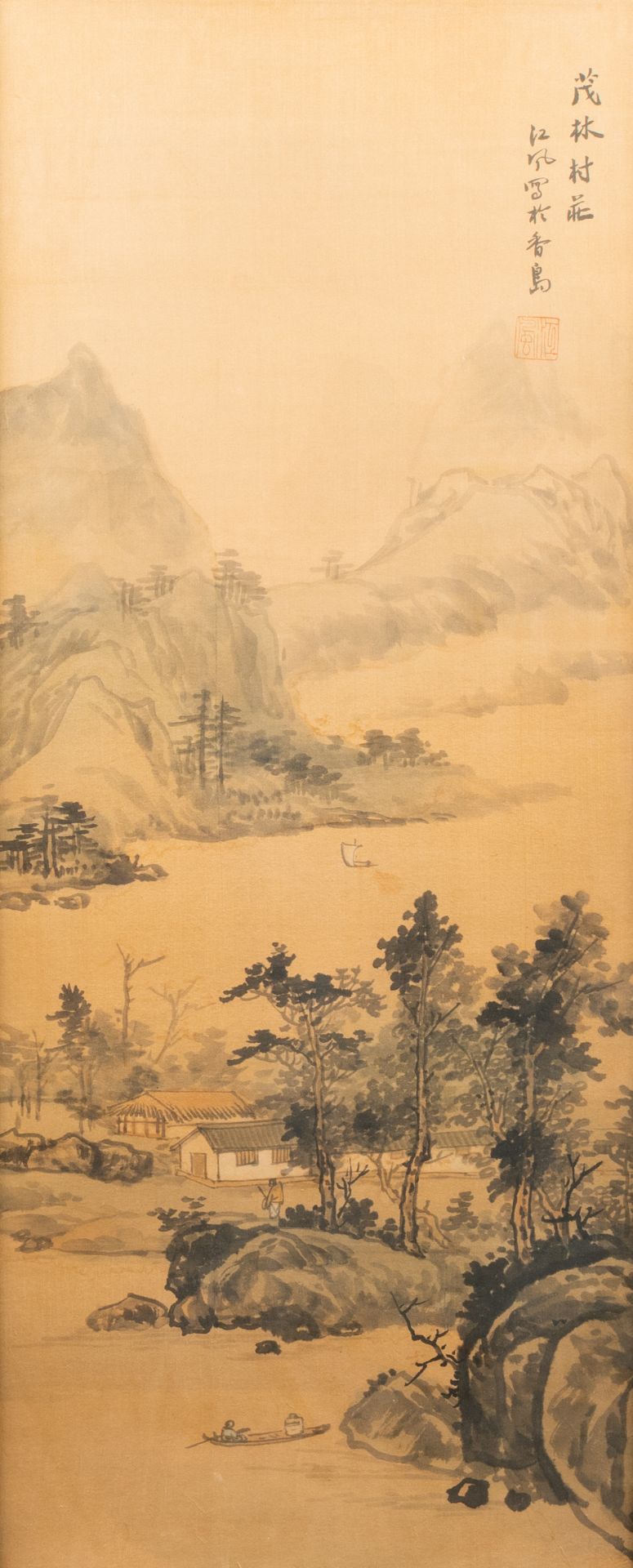 Chinese school: Three river landscapes, ink and colours on paper and silk, 20th C. - Image 7 of 14
