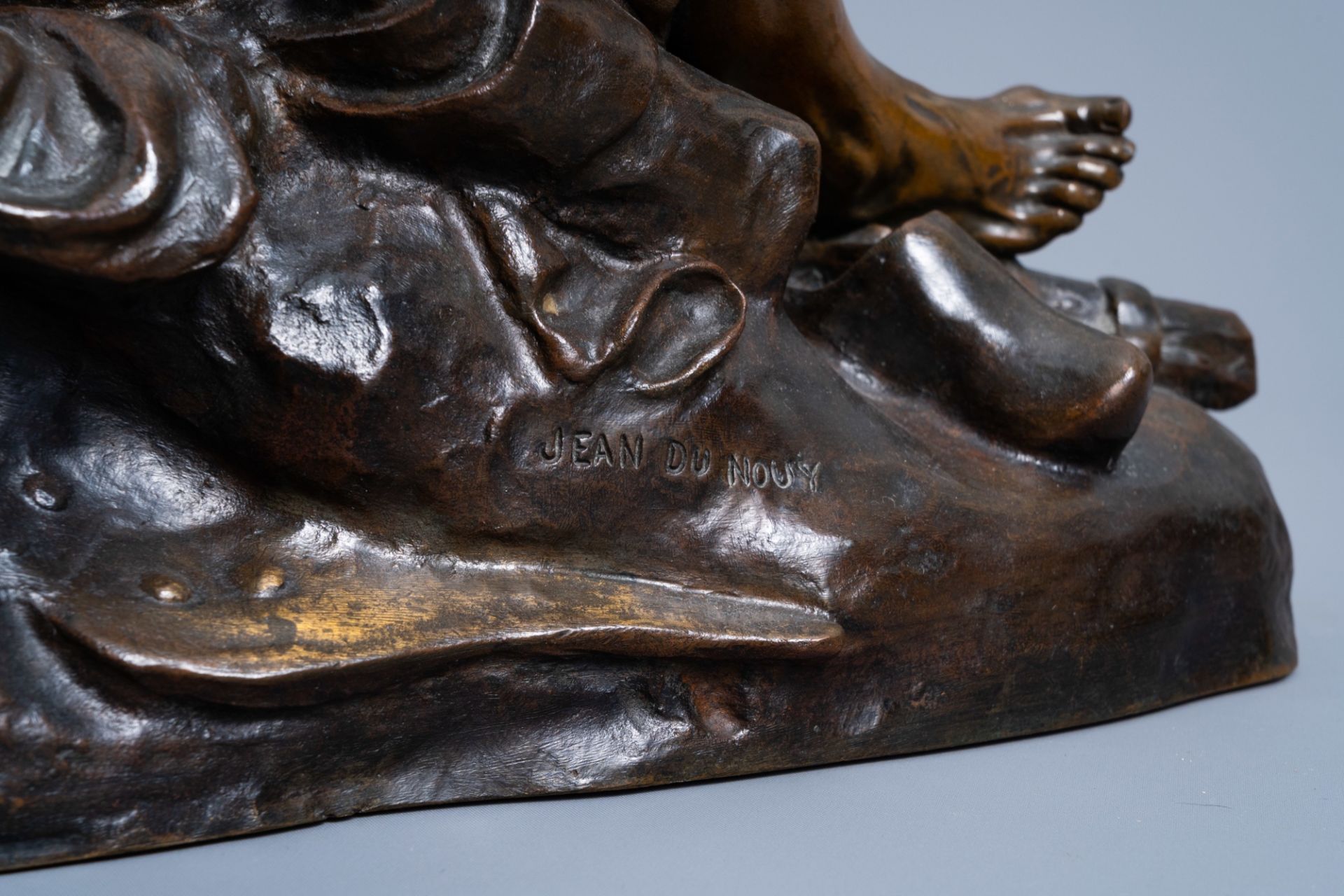 Jean Jules Antoine Lecomte du NouØ (1842-1923): 'Le fer qui donne du pain', brown patinated bronze - Image 11 of 11