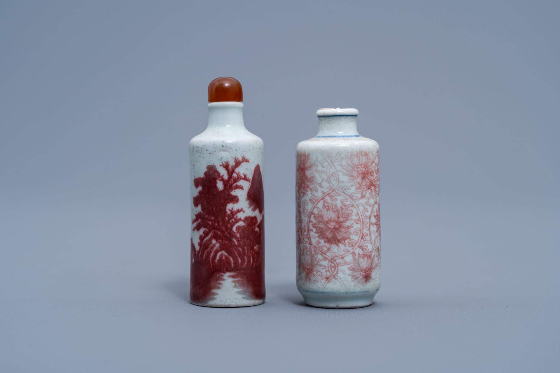 Two Chinese copper red snuff bottles, 19th/20th C. - Image 3 of 6