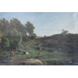 ThŽodore Fourmois (1814-1871): 'Vue prise ˆ Mont-Saint-Guibert', oil on canvas, dated (18)67