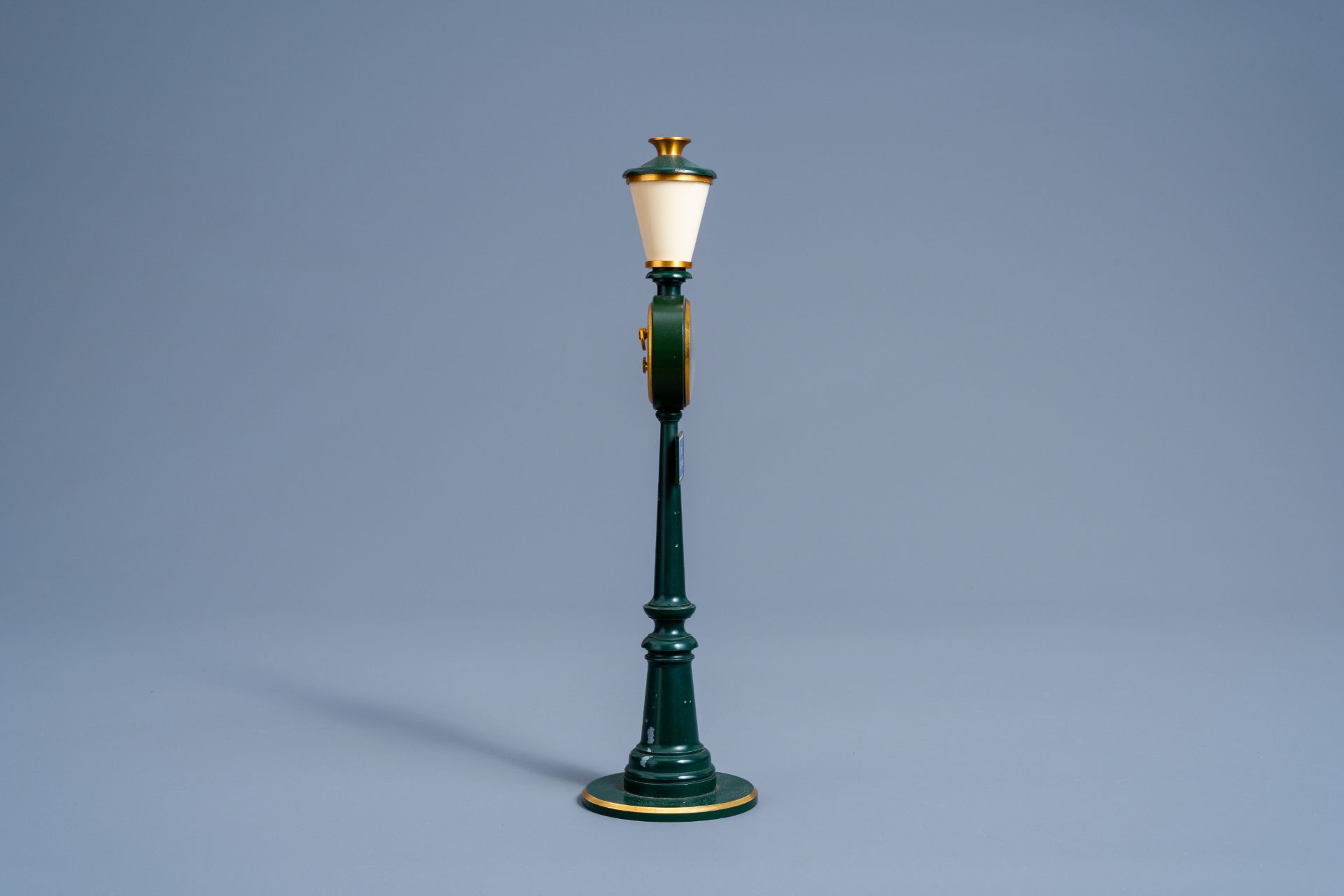 A Jaeger-LeCoultre 'Rue de la Paix' street lamp shaped table clock, Switzerland, third quarter of th - Image 4 of 7