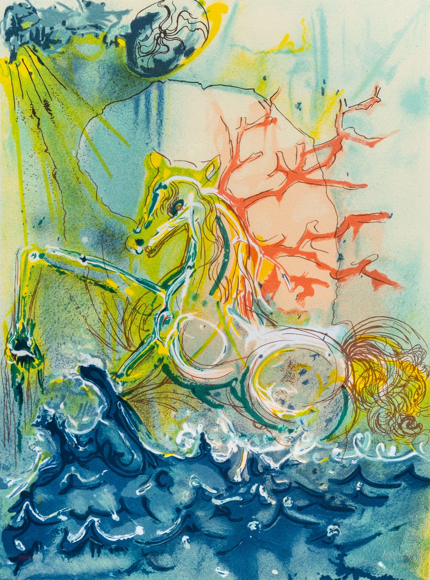 Salvador Dali (1904-1989): 'Neptune' & 'Le cheval de baleur', lithographs in colours, dated 1983 - Bild 2 aus 11