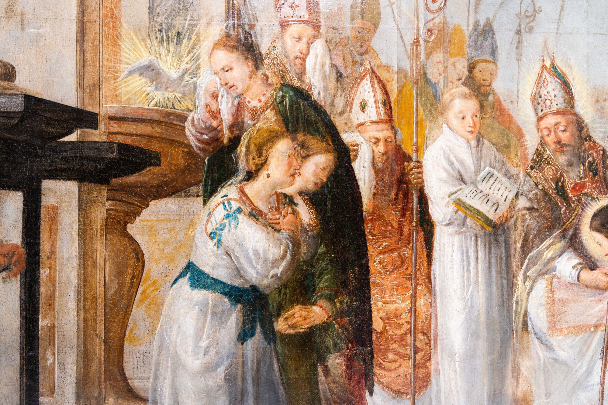 Jean de Saint-Igny (ca. 1598-1649): The consecration of Saint Genevieve, oil on canvas - Image 10 of 11