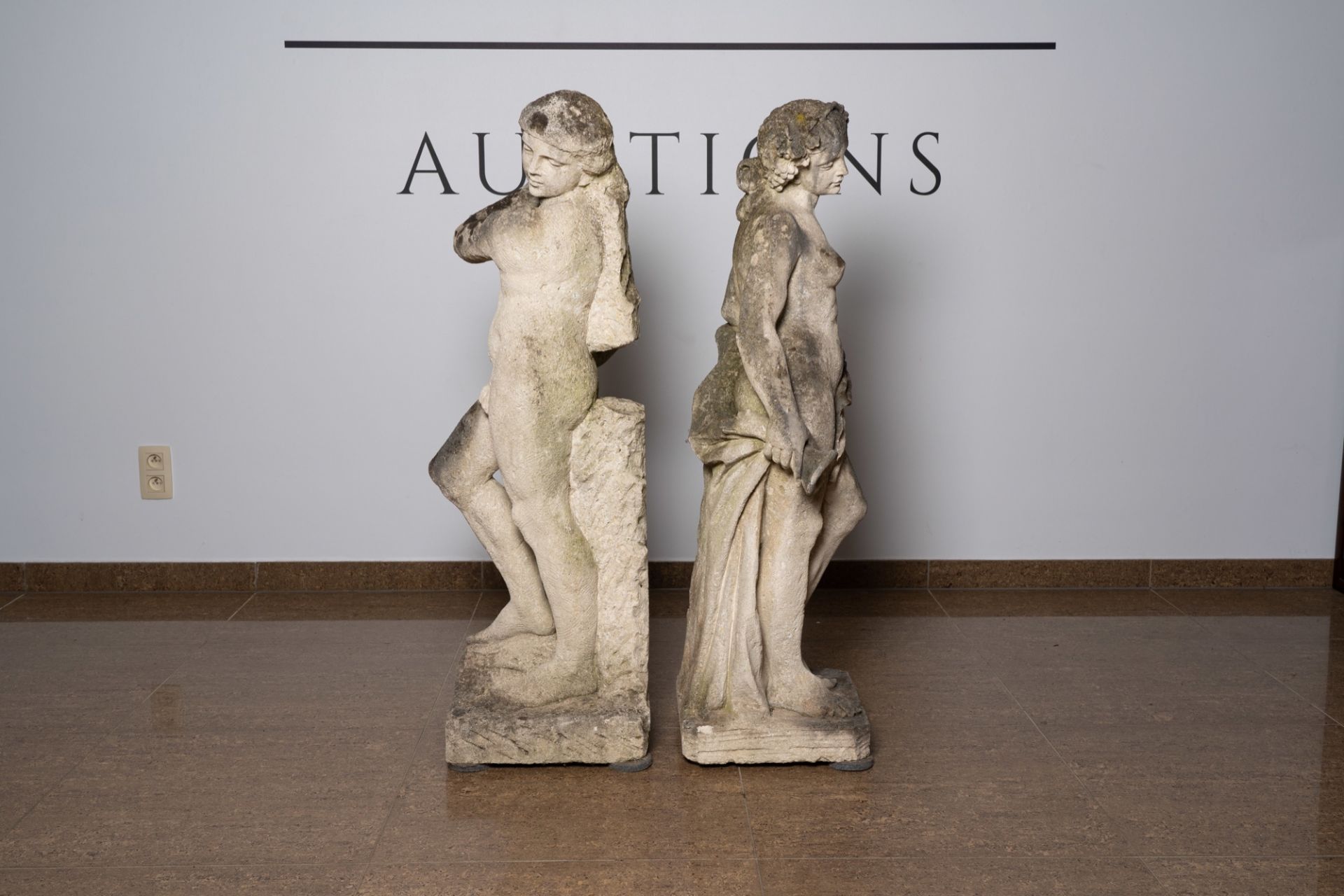 After the antique: Two imposing composite garden statues, most probaly Italy, 20th C. - Image 4 of 8