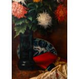 H. Deprez (19th/20th C.): Still life of flowers, oil on canvas