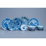 A varied collection of Chinese blue and white porcelain, Wanli and Kangxi