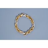 An 18 carat yellow and white gold bracelet set with 108 diamonds, 20th C.