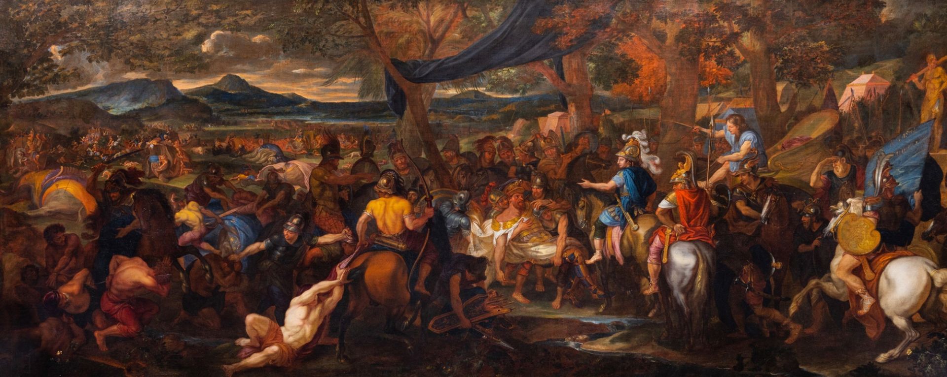 French school, workshop of Charles le Brun (1619-1690): Alexander and Poros in the Battle of Hydaspe