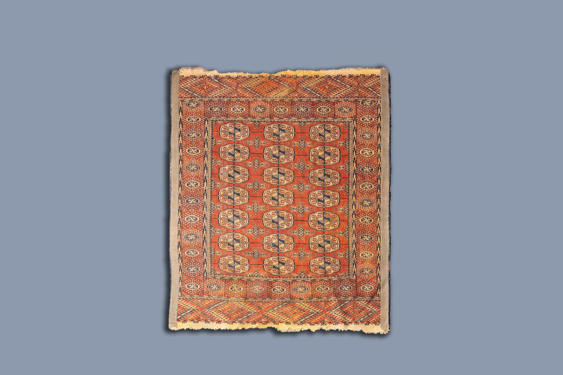 A Turkmen Tekke rug, wool on cotton, 19th C. - Image 2 of 3