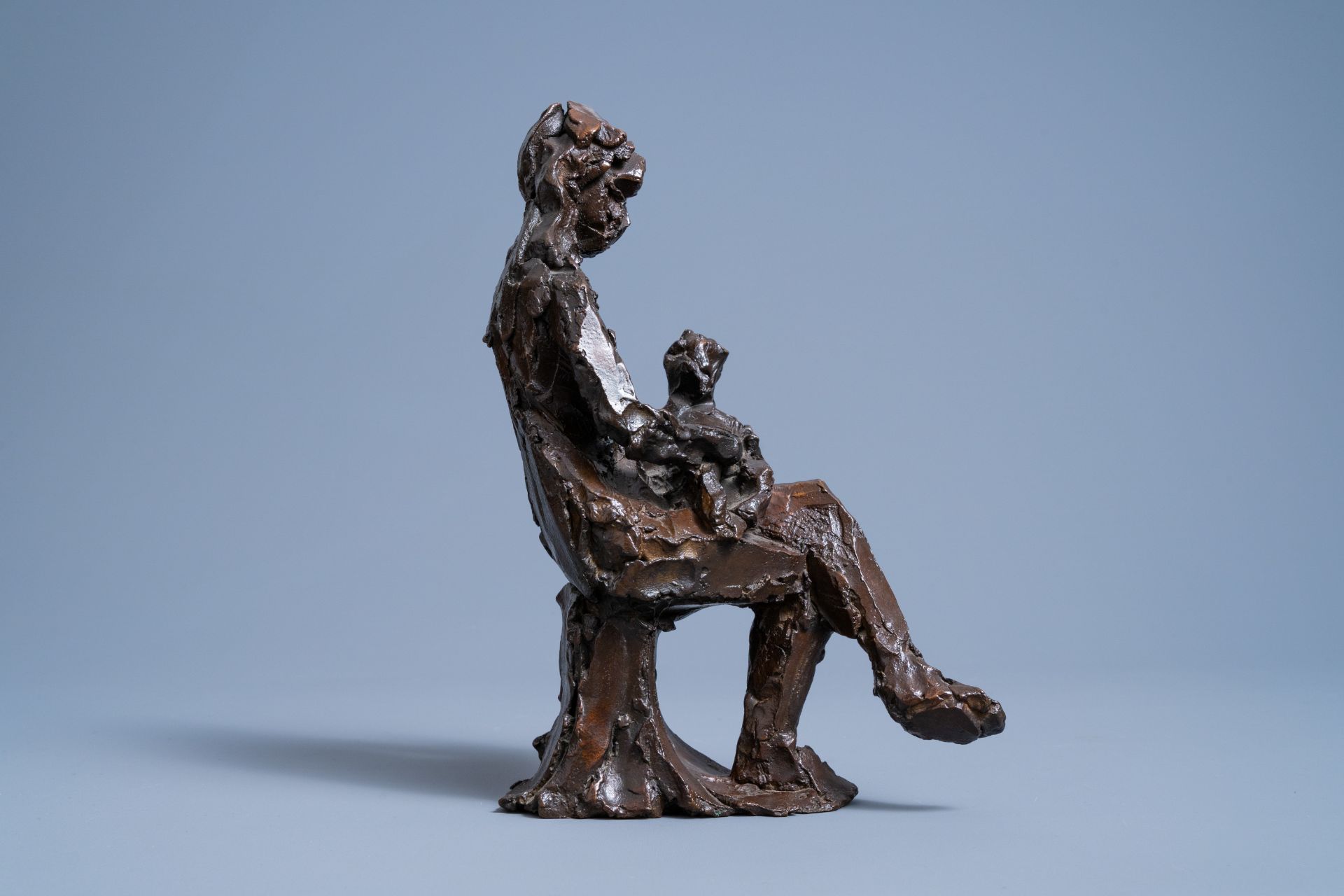 William Chattaway (1927-2019): Mother and child, brown patinated bronze, ed. 1/8, dated (19)71 - Image 7 of 11