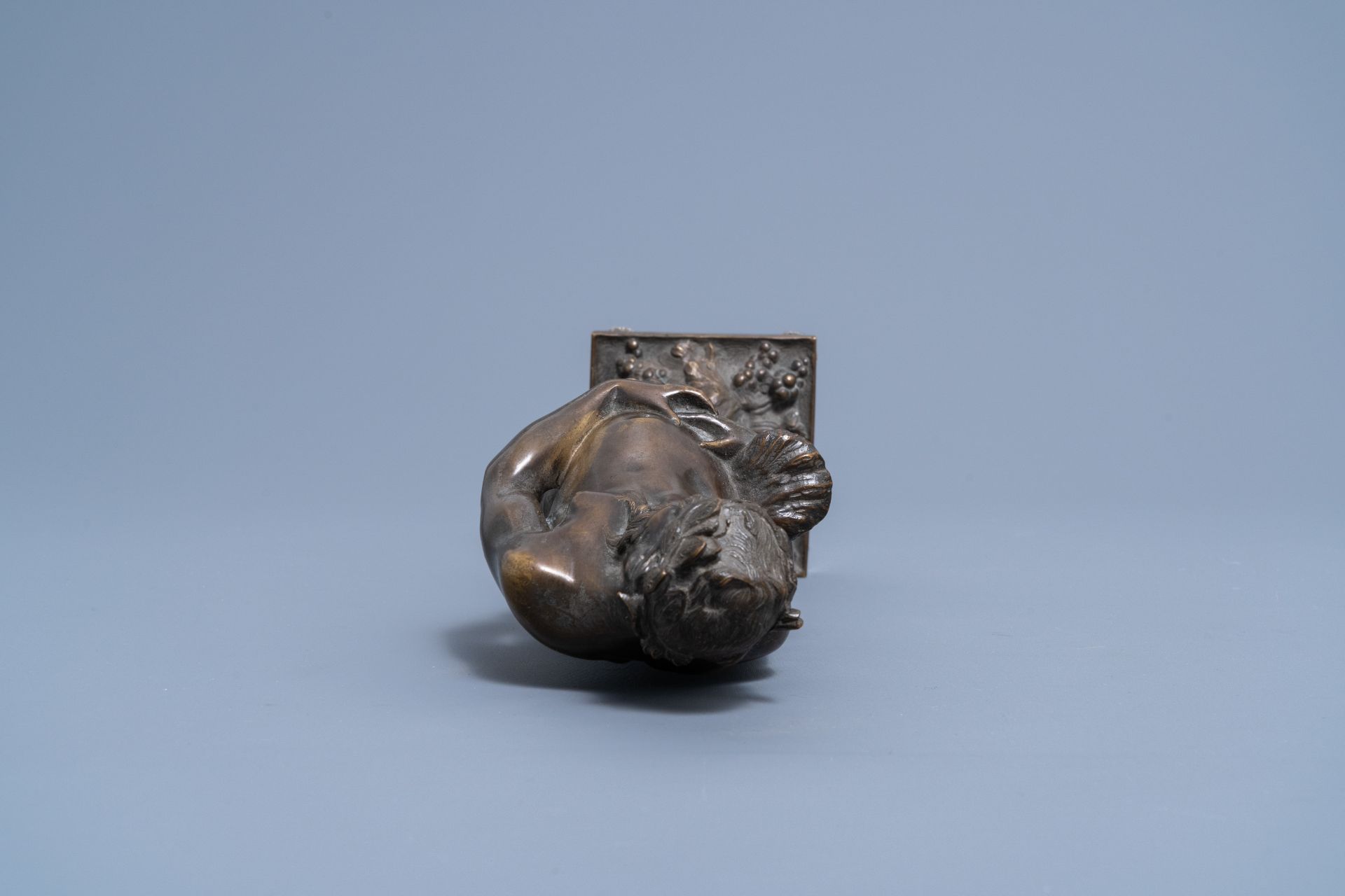 Clodion (1738-1814, after): Satyr, brown patinated bronze, 19th/20th C. - Image 7 of 9