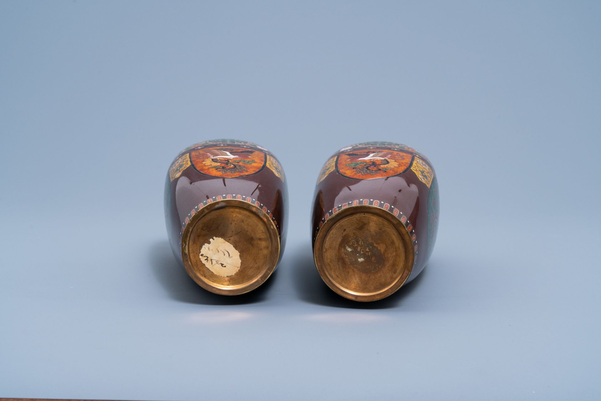 A pair of Japanese cloisonnŽ 'dragon' vases, Meiji, ca. 1900 - Image 6 of 6