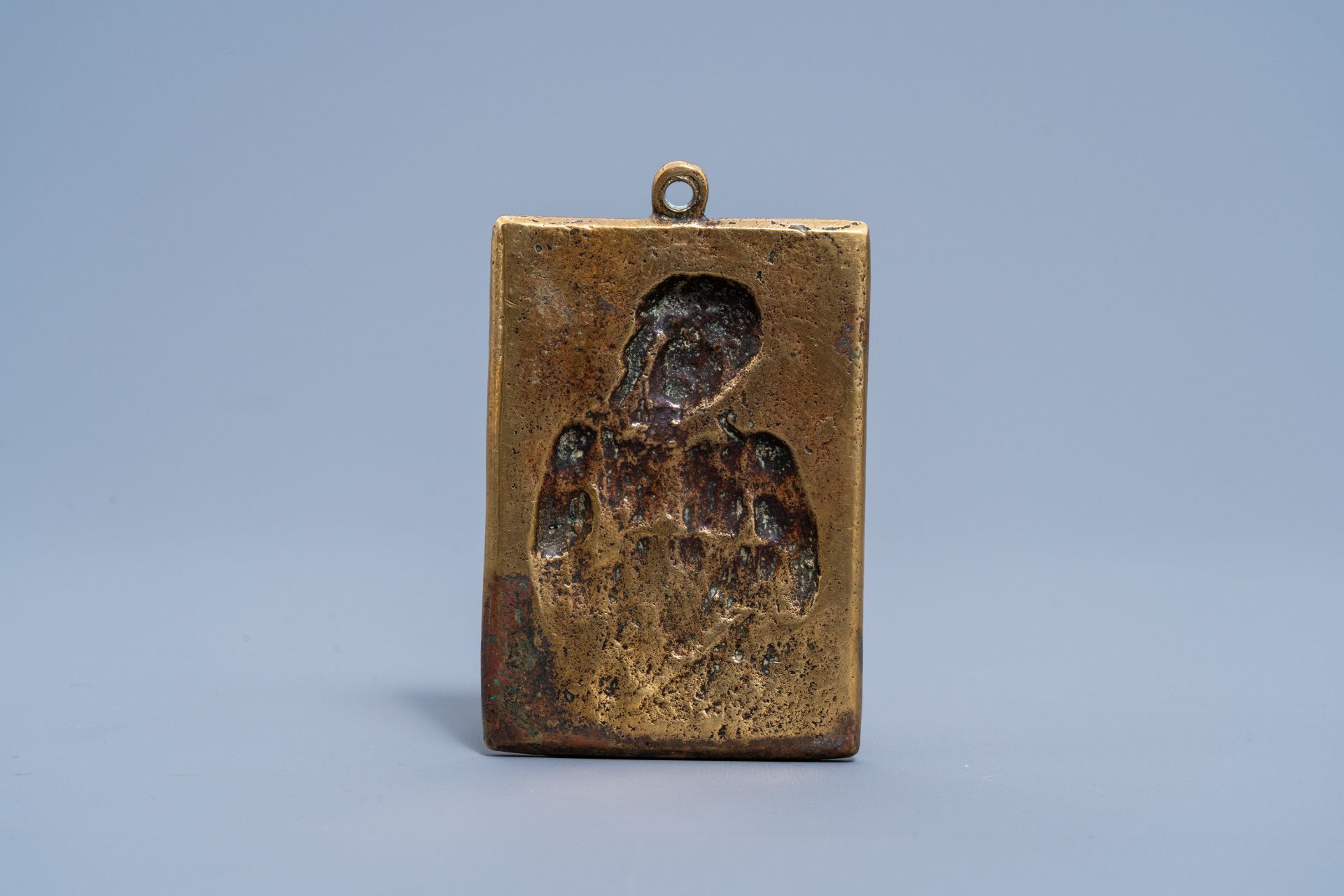 A brass 'Ecce Homo' plaque, Flanders or Spain, 17th C. - Image 2 of 2