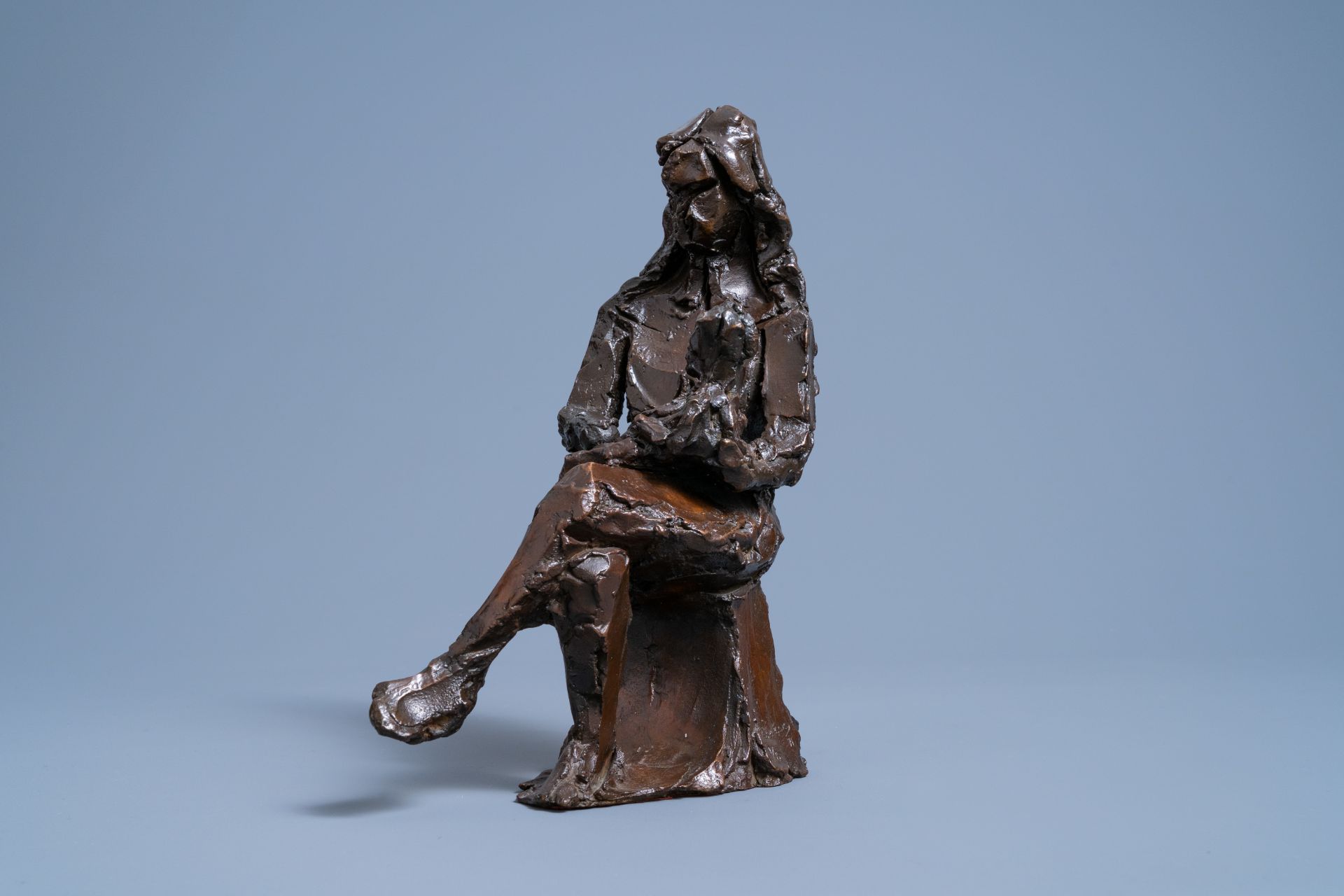 William Chattaway (1927-2019): Mother and child, brown patinated bronze, ed. 1/8, dated (19)71 - Image 3 of 11