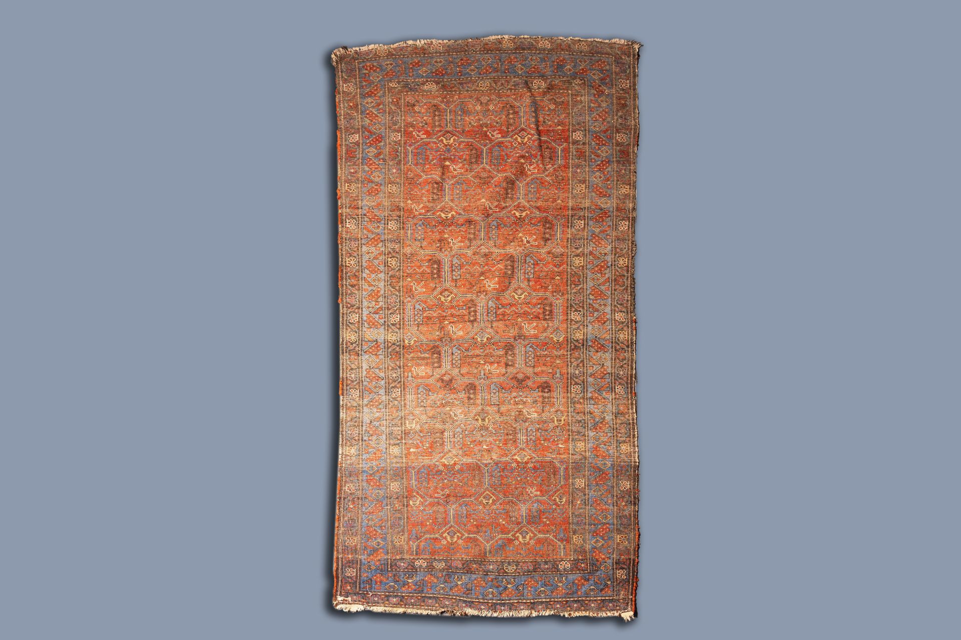 An Oriental Qashqai rug, wool on cotton, Iran, 20th C. - Image 2 of 3