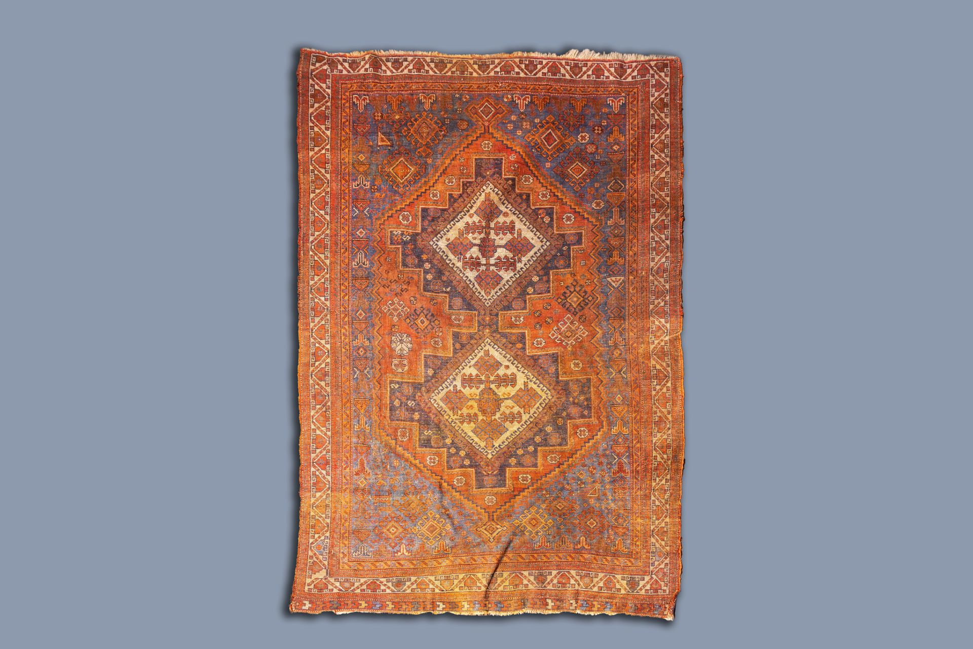 A Persian Afshar rug, wool on cotton, 19th C. - Image 2 of 3