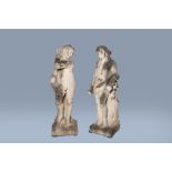 After the antique: Two imposing composite garden statues, most probaly Italy, 20th C.