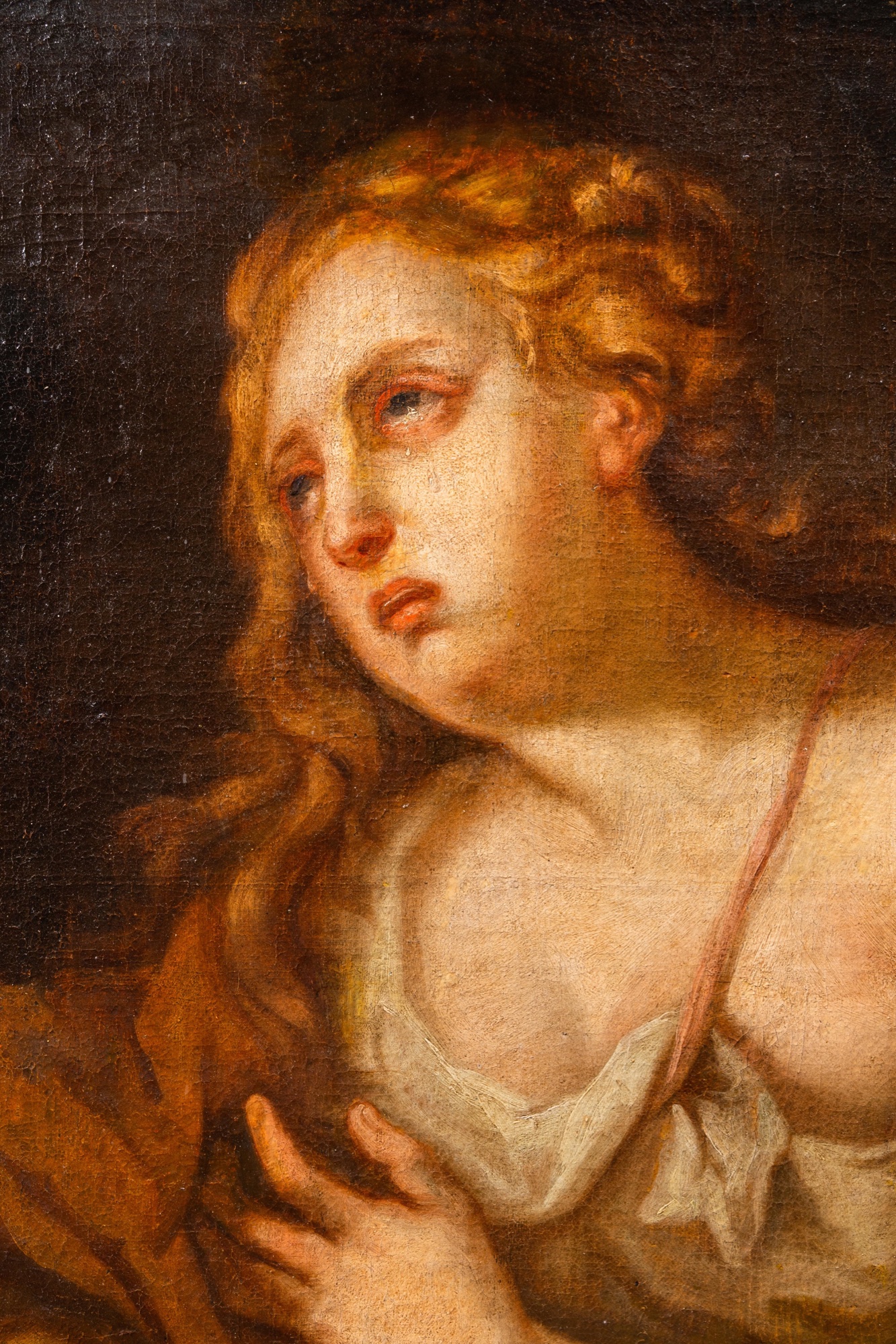 Italian school: Mary Magdalene, oil on canvas, 17th C. - Image 4 of 5