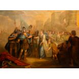 European school: The marriage of Alexander the Great and Roxane of Bactria, oil on canvas, 19th C.