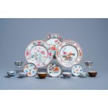 A varied collection of Chinese famille rose and Imari style porcelain, Qianlong