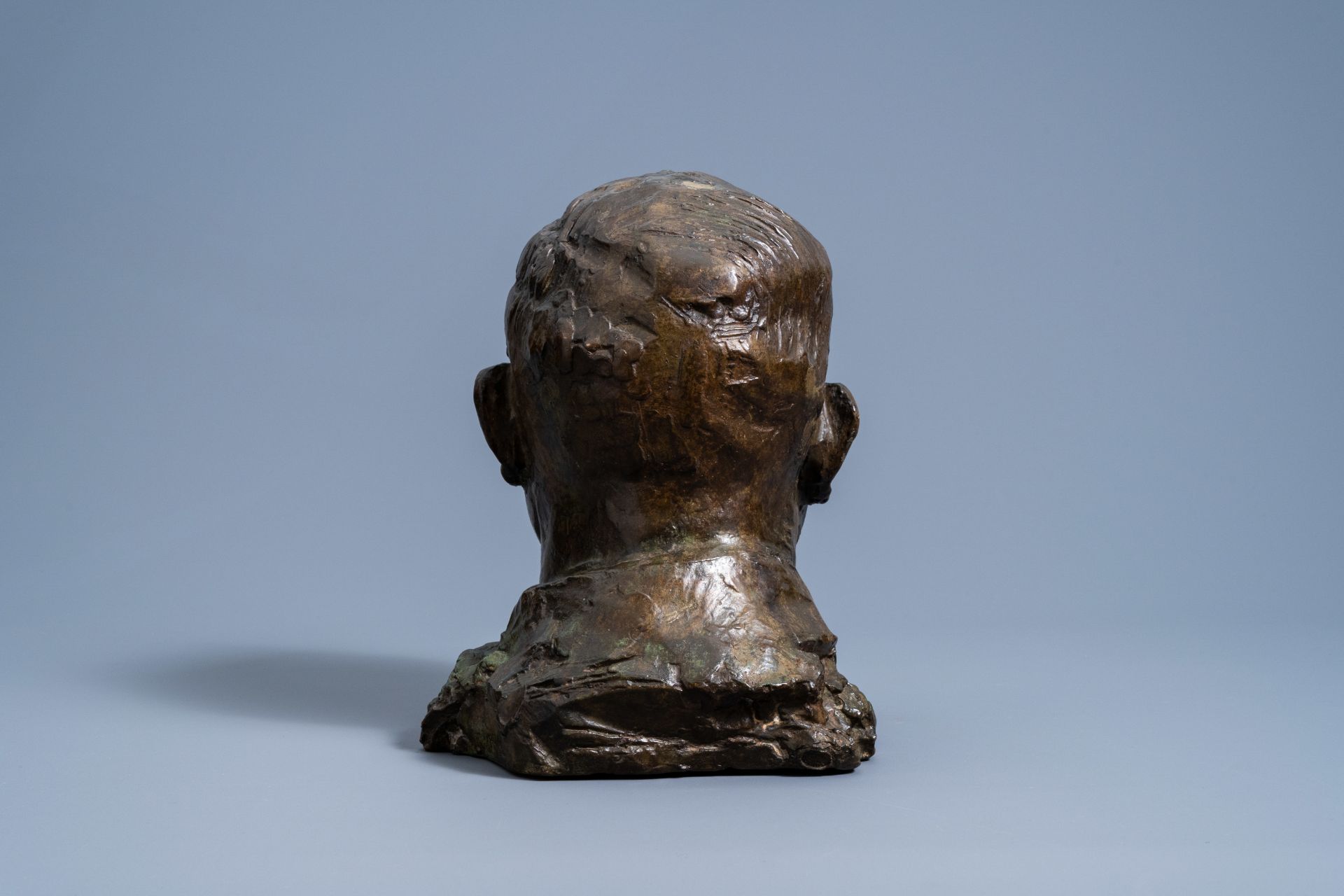 Belgian school, monogrammed A.D. (possibly Albert Constant Desenfans, 1845-1938): Portrait bust of a - Image 5 of 10