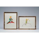 Antoine de Saint-ExupÃ©ry (1900-1944, after): 'The little prince', two lithographs in colours