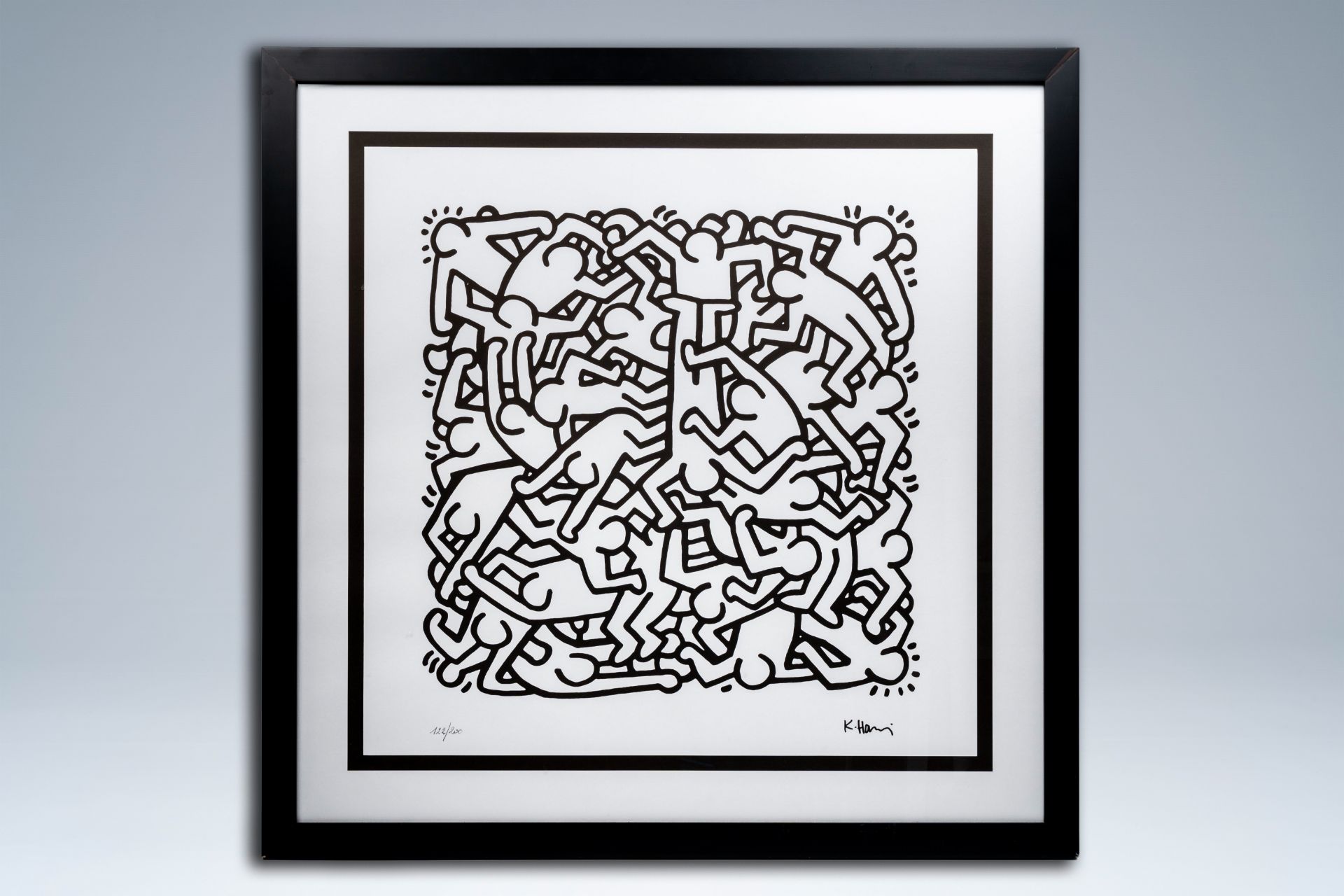 Keith Haring (1958-1990, after): 'Party of life invitation', serigraph, 122/200 - Image 2 of 6