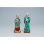 Two Chinese famille rose figures, Jiaqing