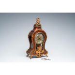 A French gilt bronze mounted tortoiseshell and brass marquetry Boulle cartel clock, 19th C.
