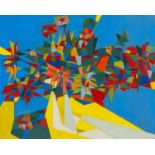 Juan Luis CousiÃ±o (1923-2017): Big flowers, oil on canvas marouflated on board, (1958)